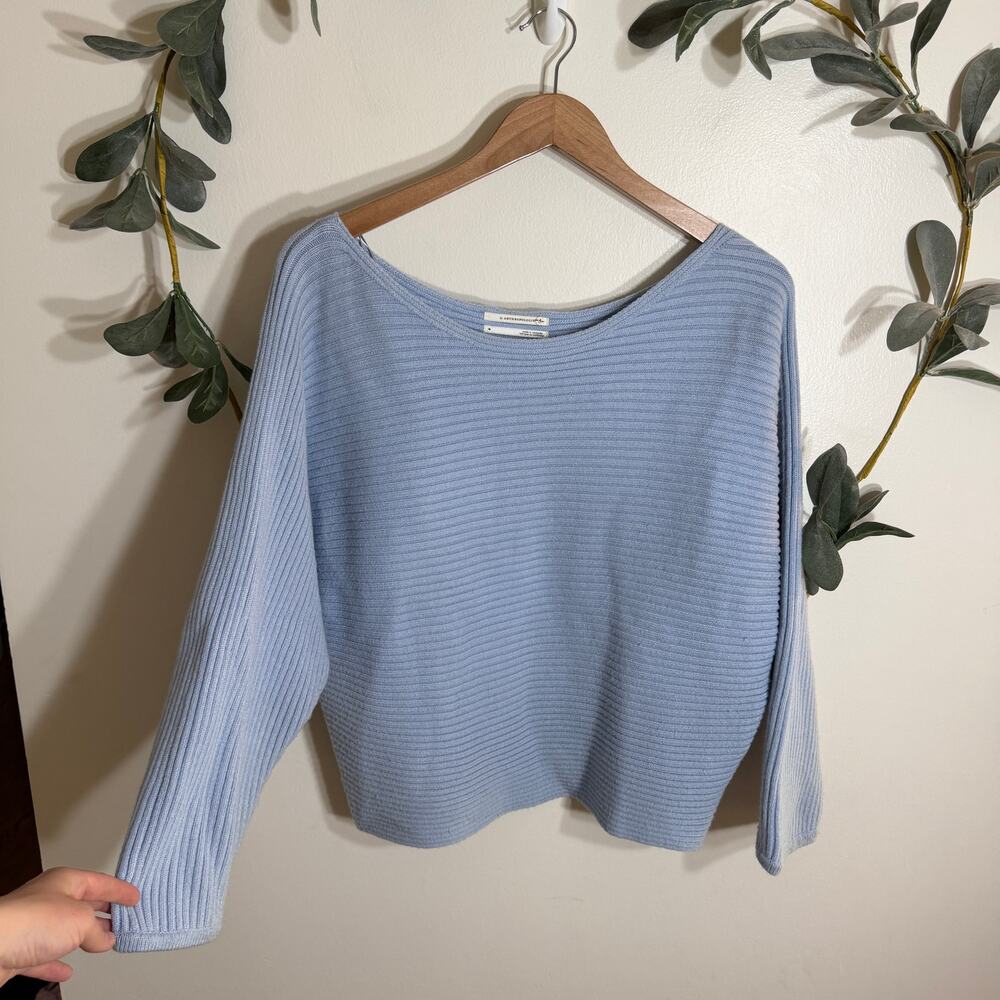 Anthropologie Blue Dolman Sleeve Sweater